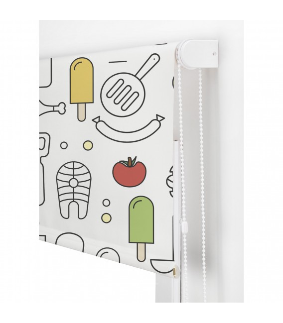 KITCHEN COLORS PRINT ROLLER BLIND